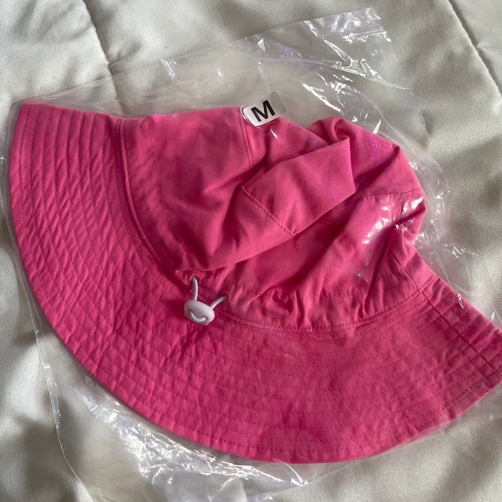Pink medium girls bucket hat